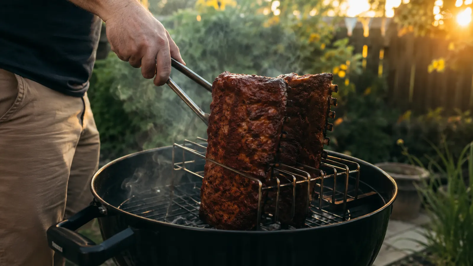 A Rib Rack Saved My First Attempt at Smoked Ribs (And the Fourth of July Party)